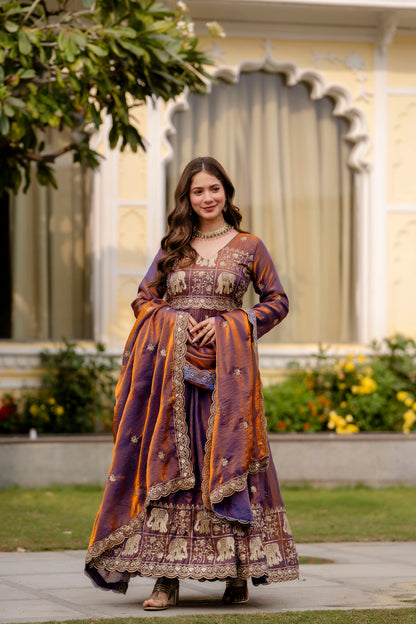 Purple Amethyst Royale Anarkali Gown Set