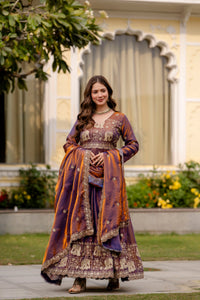 Purple Amethyst Royale Anarkali Gown Set