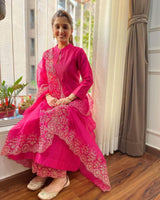 New Lunching Pure Chanderi Kurtipent