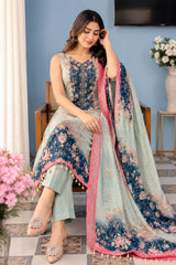 Floral Printed Straight Kurta Pant Set