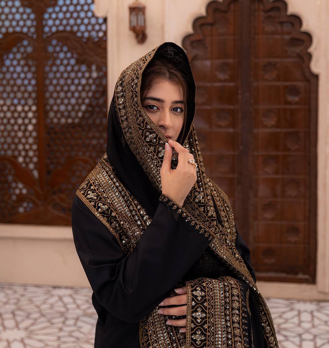 Black Embroidered Pakistani Suit Set